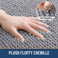 thumbnail image 5 of Smiry Chenille Bathroom Rugs 30x20, Rubber Backing Washable Bath Mats for Bathroom Floor, Grey, 5 of 9