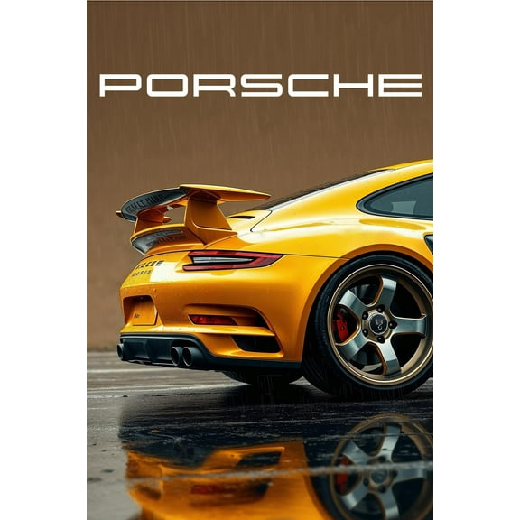 Golden Beast – Porsche 911 GT3 RS Concept Poster 【Photo Paper】