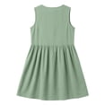 thumbnail image 4 of Robes Mini pour Femmes à Col Rond Sans Manches Style Bohème Vacances à Boutons devant Légères Respirantes Coupe Ample Robes, 4 of 7