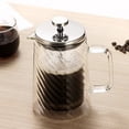thumbnail image 3 of Vintage Threaded French Press Coffee Tea Maker, Borosilicate Glass, 304 Stainless Steel Filter, Wide Heat-Resistant Handle, V‑Shaped Spout, 3 of 6