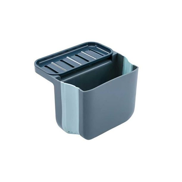 Injueey Cesta de drenaje para fregadero, colador multifuncional, cestas de almacenamiento de drenaje colgantes, cubos de basura, accesorios Organizadores de utensilios de cocina Azul 1