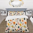 thumbnail image 2 of Designart "Abstract Expressions In Midcentury Modern" Yellow Midcentury Bedding Covert Set - Mid-Century Modern Bed Set With 2 Shams, 2 of 5