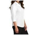 thumbnail image 3 of Mafoose Women's 3/4 Sleeve Uniforms Carefree Poplin Shirt White 2X-Large, 3 of 4