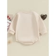 thumbnail image 3 of Bagilaanoe Newborn Baby Girl Boys Oversized Romper Sweatshirt Long Sleeve Bodysuits Letter Embroidery Pullover 3M 6M 12M 18M Infant Casual Tee Tops, 3 of 7