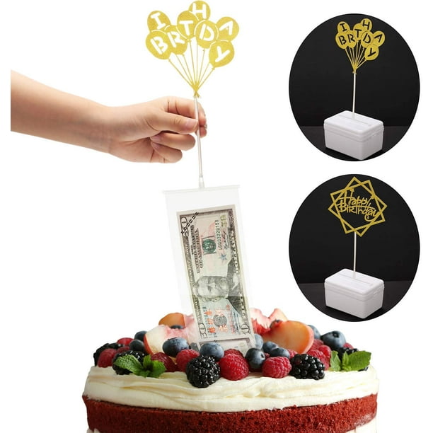 Le kit de retrait pour gâteau d'argent comprend une boîte surprise