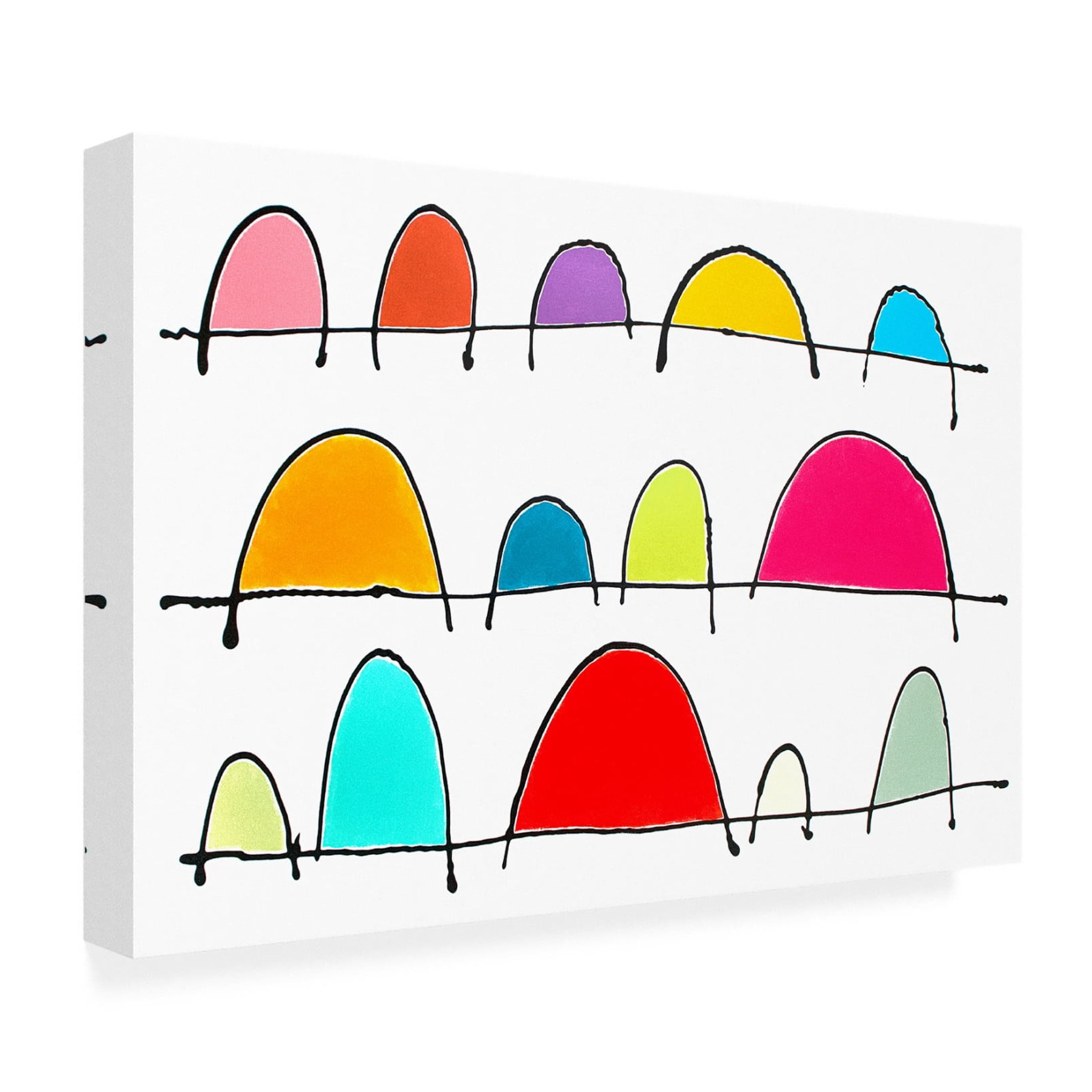 Canvas Wall Art - Sharon Pierce McCullough 'Colorful People' Wall Art for Living Room, Bedroom, or Office Décor by Trademark Fine Art - 47 x 30 Inches
