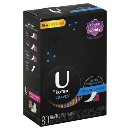 U by Kotex Balance Fragrance Free Panty Liners - Regular - 80ct