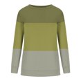 thumbnail image 2 of Jsaierl Sweatshirt for Women Funny Color Block Print Sweatshirts Round Neck Casual Sweater Tops Oversized Long Sleeve Blouses Womens Sweatshirts, 2 of 4
