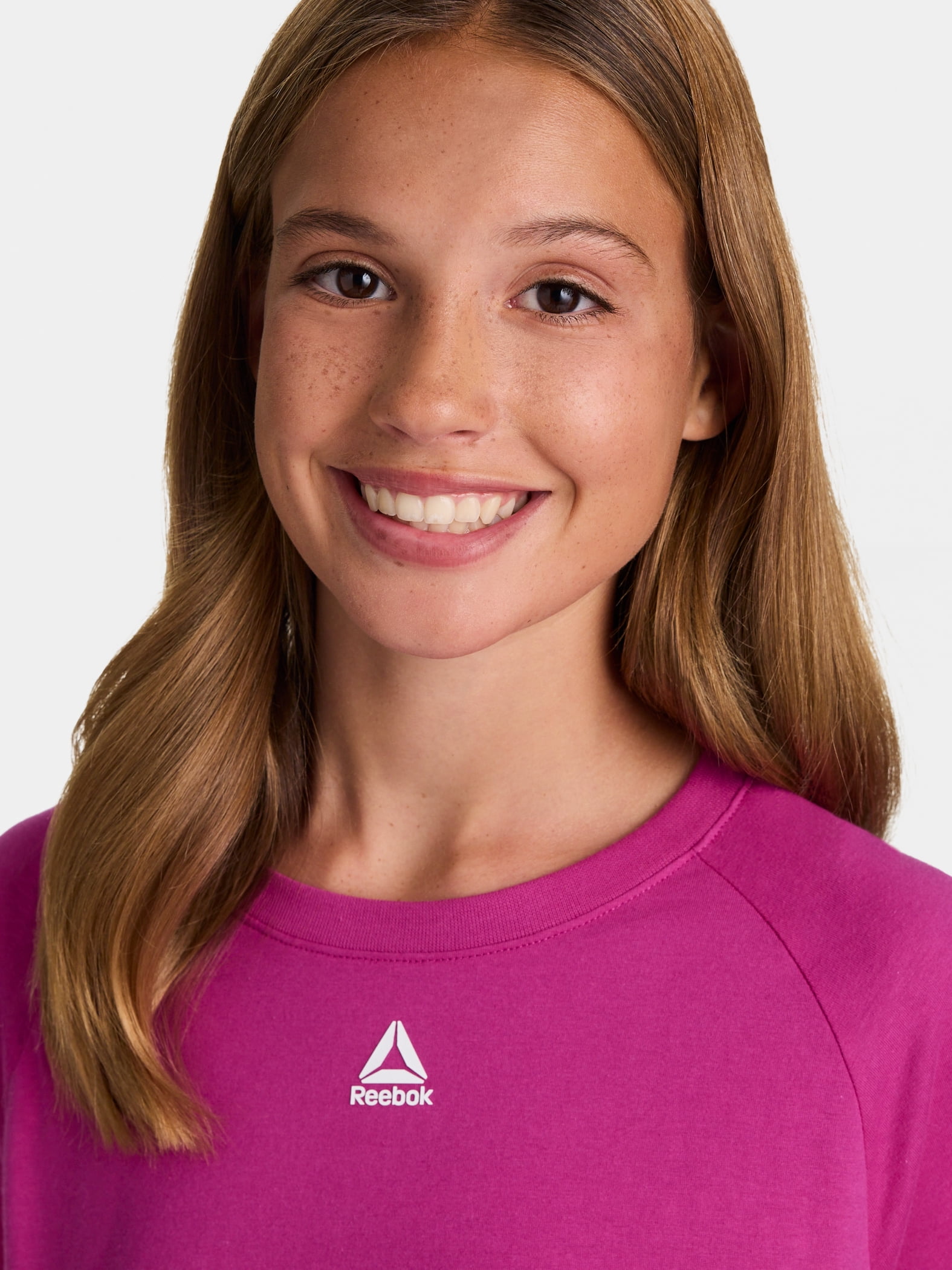 Reebok Girl’s Athletic Boxy Short Sleeve Graphic T-Shirt, Sizes 4-18