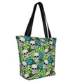 thumbnail image 3 of Kdxio Skull and Palm Leaves Women Reusable Grocery Bags Foldable Ripstop,Reusable Shopping Bags for Shopping,Gym,Gift, 3 of 8