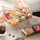 thumbnail image 1 of Light Luxury Fruit Plate Partition Platter Living Room Dried Fruit Bowls Candy Snack Storage Box Bar Nut Snack Dish Serving Traygreen 4-grid He Qiyong unisex, 1 of 1