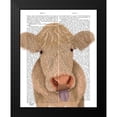 thumbnail image 2 of Fab Funky 20x24 Black Modern Framed Museum Art Print Titled - Funny Farm Cow 1 Book Print, 2 of 5