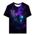thumbnail image 1 of LUOGENLI T-shirts pour Femmes T-shirts à Col Rond Étoile Mode Décontractée Imprimé Manches Courtes T-shirts Graphiques pour Femmes T-shirts Amusants de la Saint-Valentin T-shirts Graphiques Vêtements d'Été Violet P, 1 of 5