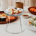 thumbnail image 3 of Stainless Steel Seafood Display Rack Double Rack Holder Stand Buffet Serving Tray Stand, 3 of 9