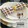 thumbnail image 4 of Ruvanti Cloth Napkins Set of 12 Cotton 100%, 20x20 inches Napkins Cloth Washable, Soft, Absorbent. Cotton Napkins for Parties, Christmas, Thanksgiving, Weddings, Dinner Napkins Cloth - Multi Check, 4 of 10