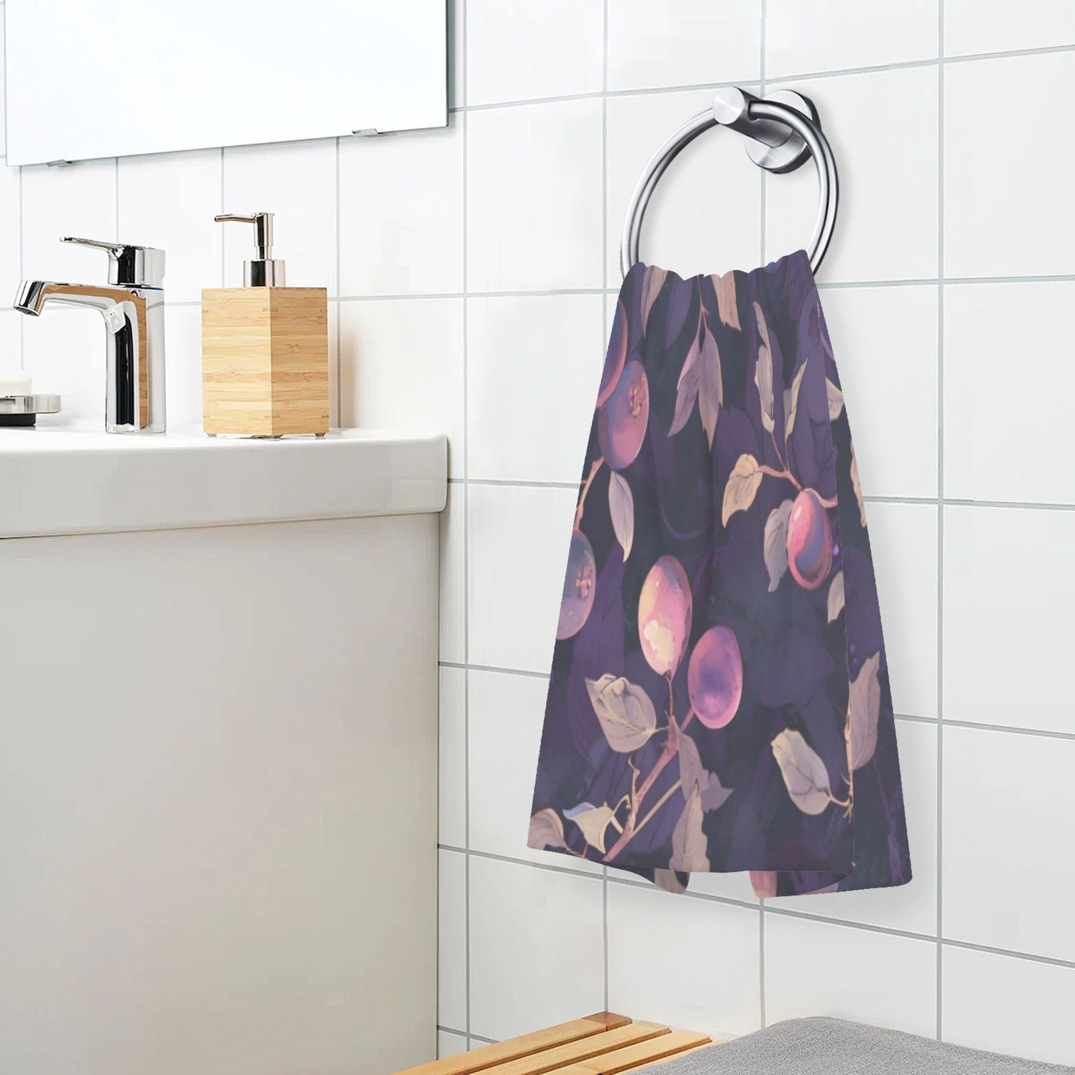 Cotton Towel Two-Piece 16x28 Inch One Sizex2 Face Towel Set Towel Set Cotton Hand Bath Towel Bathroom Beach Purple Plum