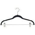 thumbnail image 4 of Simplify Velvet Plastic Skirt Hangers with Clips, 24 Count, Black, 4 of 7