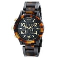 thumbnail image 1 of Nixon Women's A037679 42-20 Chrono Black IP Steel & Tortoise Acetate Bracelet Lefty Dive Watch, 1 of 4