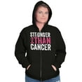 thumbnail image 3 of Stronger Than Breast Cancer Warrior Zip Hoodie Sweatshirt Women Brisco Brands S, 3 of 6