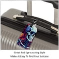 thumbnail image 3 of Square 2Pack PU Leather Skeleton Cruise Luggage Tag with Privacy Cover and Name ID Tag for Travel Handbags Backpacks Luggage Tags, 3 of 6