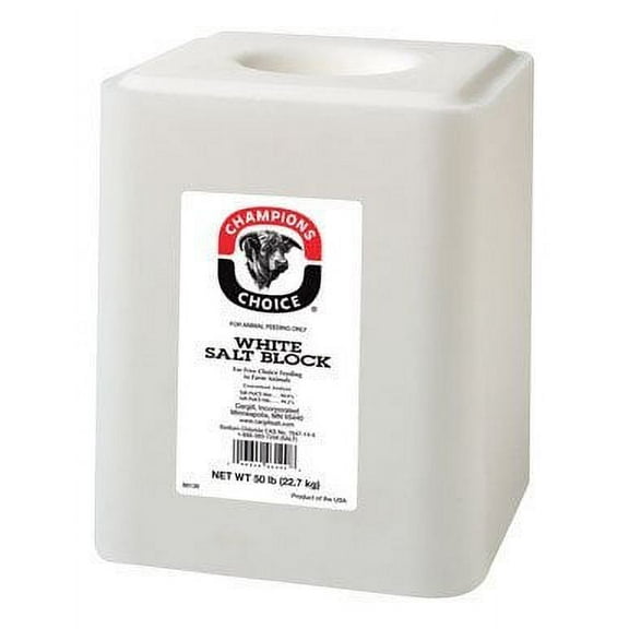 Champions Choice Plain White Salt Block 50 Lb.