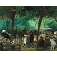 thumbnail image 2 of Glackens, William 14x12 White Modern Wood Framed Museum Art Print Titled - The Drive Central Park, 2 of 4