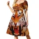 thumbnail image 1 of Vestido sin mangas de Tigre y llama para mujer vestidos de cumpleaños de lujo para mujer, 1 of 6