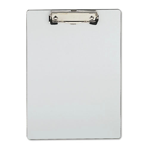 Universal Office Products 40302 Plastic Brushed Aluminum Clipboard Landscape, 