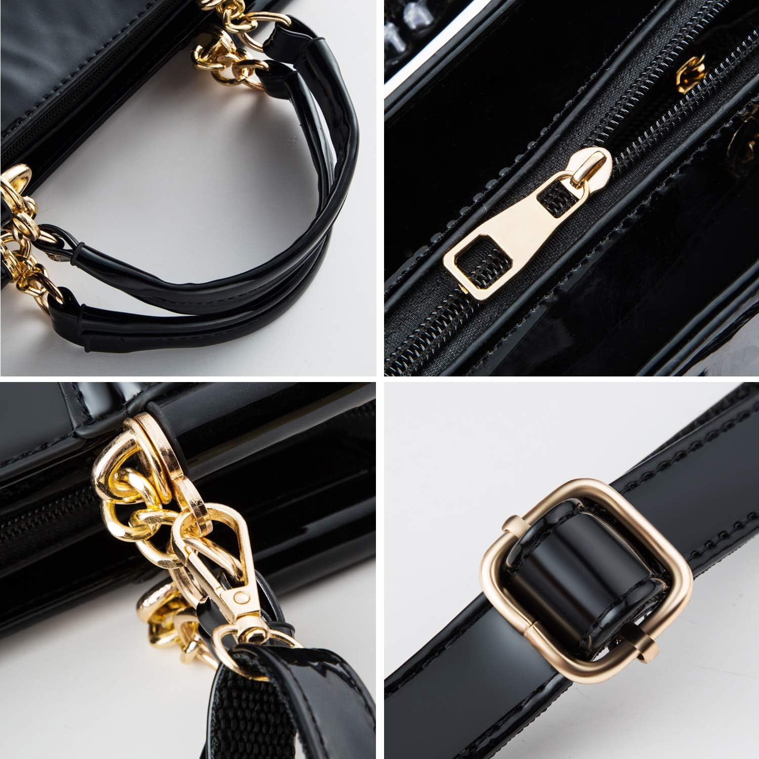 Kwuty Kwuty Handbags For Women Patent Leather Designer Purse Suitable for Shopping Party Daily Use