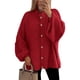 thumbnail image 1 of Suéter PRETTYGARDEN Cardigan de Punto Grueso Jujube Rojo XL, 1 of 8
