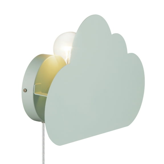Novogratz x Globe Electric Nimbus 1-Light Matte Mint Floating Cloud Plug-in Wall Sconce, 51829