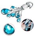 thumbnail image 1 of Anillo de llavero de coche de ajuste universal, llavero de joyería de cristal brillante con forma de gota de agua, anillo de llavero de diamante brillante, accesorios de decoración lindos, azul, 1 of 4