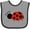 Heather and Black, variant on Inktastic Ladybug Girls Baby Bib