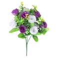 thumbnail image 2 of SMKE Artificial Flowers Bouquet,10Head Purple 12" Rose Floral Arrangement Stems,Fake Flowers Greenery,Floral Stems Flower Picks,Real Touch Silk Flower,Rustic Farmhouse Office Shelf Accent Decor, 2 of 9