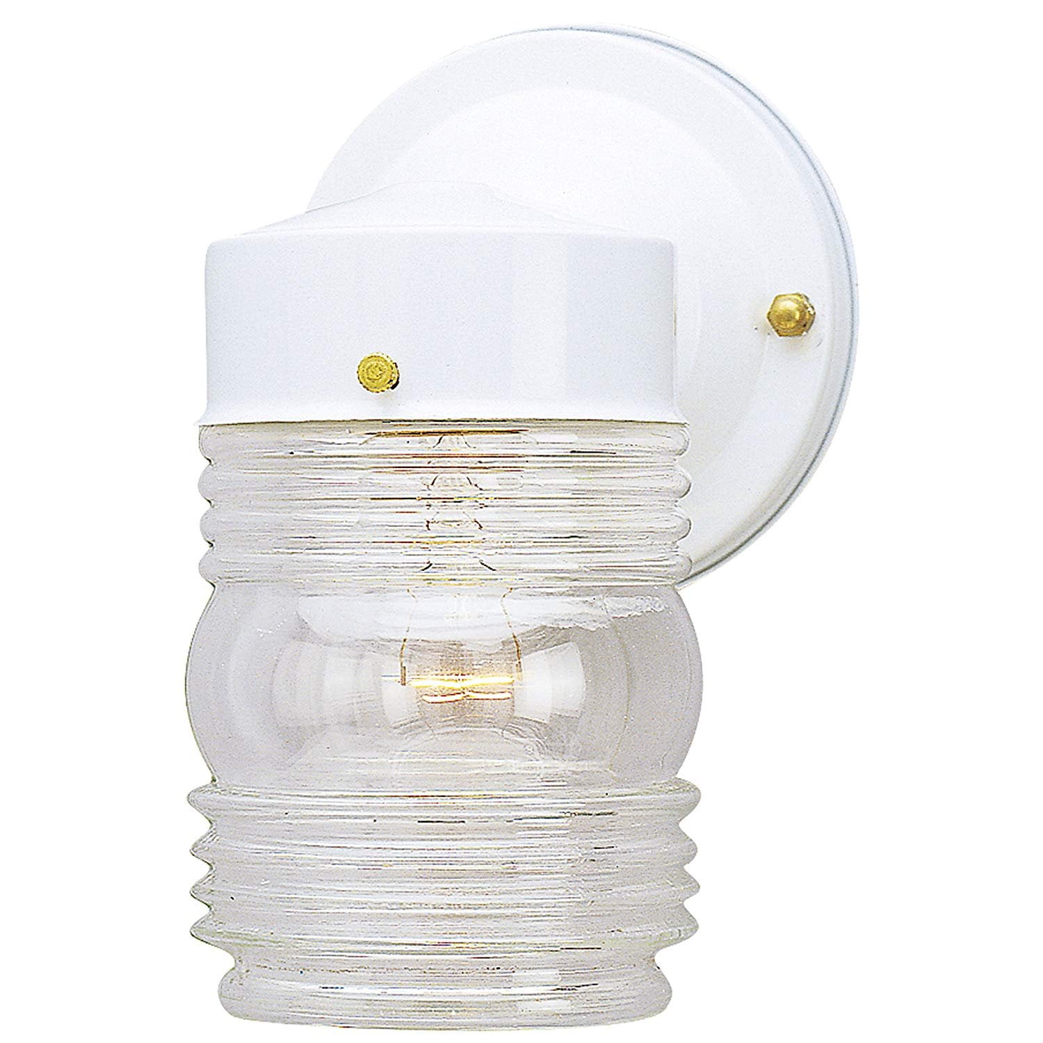 Westinghouse Lighting 6687800 1Light White Jelly Jar Fixture Walmart