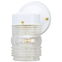 Westinghouse Lighting 6687800 1-Light White Jelly Jar Fixture