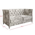 thumbnail image 5 of HMD Aliston Flared Arm 3-Seater Sofa, Shiny Silver Gray, 5 of 5