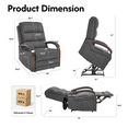 thumbnail image 3 of FlexiSpot Dual Motor Recliner Chair, Adjustable Recliner with Lumbar Support and Padded Seat Backrest for Living Room, Dark Gray, 3 of 8