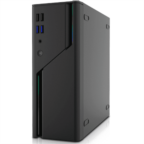 A09R Mini Computer Desktop Empty Chassis 5V ARGB Panel 4USB Support Small 1U Power Supply Itx Main Board,1 x Computer chassis,Black