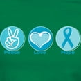 thumbnail image 3 of CafePress - Peace Love Teal Hope Women's Classic T Shirt - Women's Traditional Fit Dark T-Shirt, 3 of 4