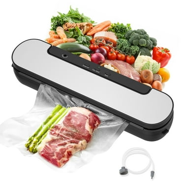 Naipo Automatic Vacuum Sealer Machine with 3 Bags - 60KPa Food Saver, Compact Air Sealing System for Refrigerator Storage, External Canister Compatible