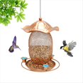 thumbnail image 4 of Comedero Colgante para Pájaros con Hoja de , Patio Exterior, Comedero Metálico para Pájaros una Prueba de Ardillas, Comedero para Pájaros, 4 of 5