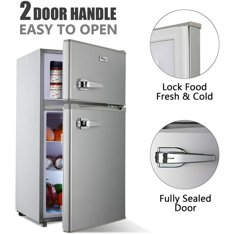 Best Compact Refrigerator with 2 Door Mini Fridge for Office Apartment