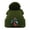 Dark Green, variant on Yuaguia Christmas Beanie Hat with Pom Pom, Warm Knit Winter Holiday Cap for Men and Women, Festive Santa Claus Headwear, Black