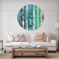 thumbnail image 4 of Designart 'Painted Wooden Planks ' Farmhouse wall clock, 4 of 4