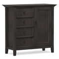 thumbnail image 2 of Simpli Home Amherst Solid Wood 37-inch-Wide Transitional Medium Storage Cabinet in Hickory Brown, 2 of 11