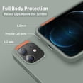 thumbnail image 4 of Designed for iPhone 12 Case, Designed for iPhone 12 Pro Case, Silicone Shockproof Phone Case with [Soft Anti-Scratch Microfiber Lining] 6.1 inch,Calke Green, 4 of 13