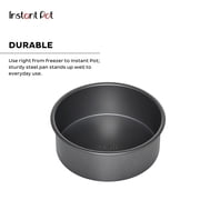 Instant Pot Official 7.5 Round Cake Pan Set of 2 - Nonstick, Heavy-Duty, Oven Safe, Baking, Cooking & Storing - Compatible with 6-Quart & 8-Quart Cookers, Vortex Air Fryer & Duo Crisp (Grey)