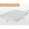 thumbnail image 2 of FDW King 8 Inch Medium-Firm Gel Memory Foam Mattress, CertiPUR-US Certified, in a Box, Pressure Relief, White, 2 of 7