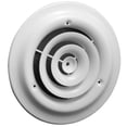 thumbnail image 1 of Round Ceiling Diffuser - Easy Air Flow - HVAC Vent Duct Cover (12", White), 1 of 4